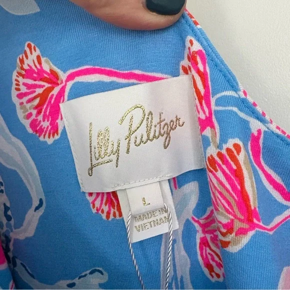 Lilly Pulitzer Blue and Pink Floral Dress - Picture 5 of 5